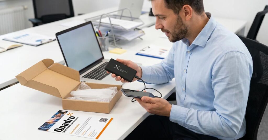 Powerbank superdünn | Messeeinladungen | QUADRO24